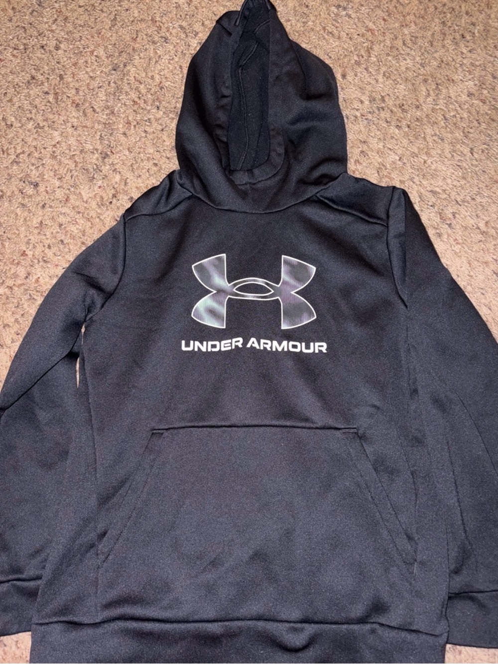 Under Armour Kids' Black Hooded Pullover Sweatshirt